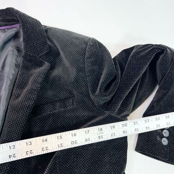 Tommy Hilfiger Jacket Blazer Womens 14 Black Velvet Single Button Black NEW - Picture 8 of 13